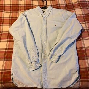 Light blue Polo Men’s Oxford button down. Size L